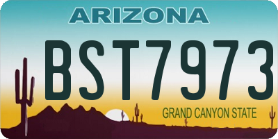 AZ license plate BST7973