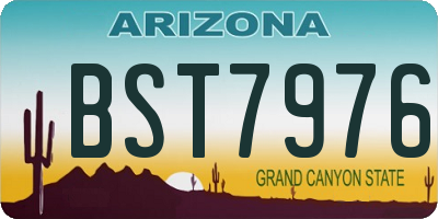 AZ license plate BST7976