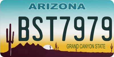 AZ license plate BST7979