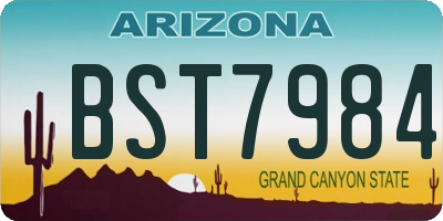 AZ license plate BST7984