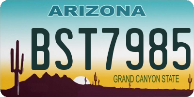 AZ license plate BST7985