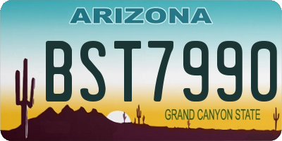 AZ license plate BST7990