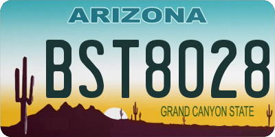 AZ license plate BST8028