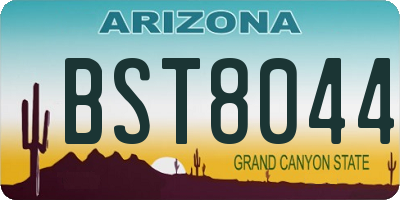 AZ license plate BST8044