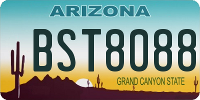 AZ license plate BST8088