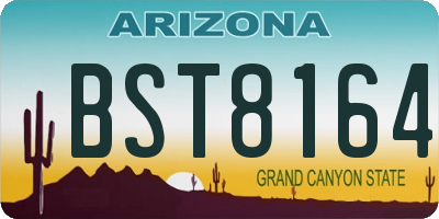 AZ license plate BST8164