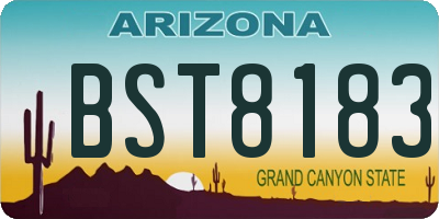 AZ license plate BST8183