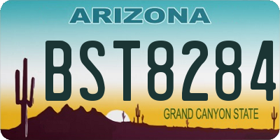 AZ license plate BST8284