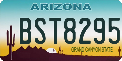 AZ license plate BST8295