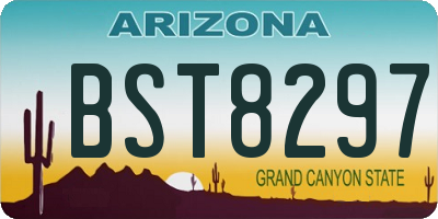 AZ license plate BST8297