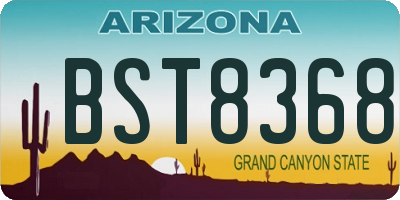 AZ license plate BST8368