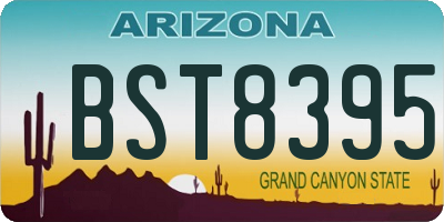 AZ license plate BST8395