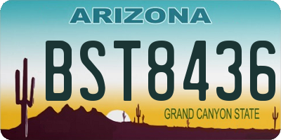 AZ license plate BST8436