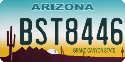 AZ license plate BST8446