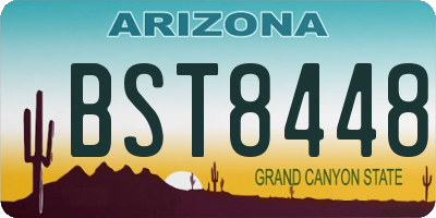 AZ license plate BST8448