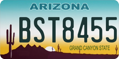 AZ license plate BST8455