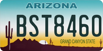 AZ license plate BST8460