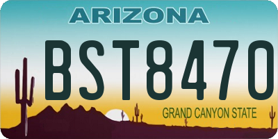AZ license plate BST8470