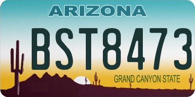 AZ license plate BST8473