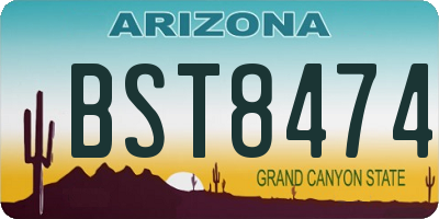 AZ license plate BST8474