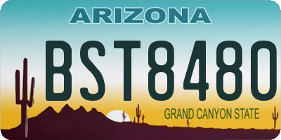 AZ license plate BST8480