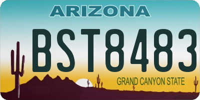 AZ license plate BST8483