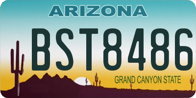 AZ license plate BST8486