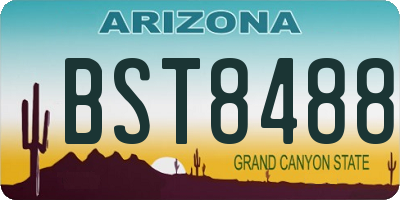 AZ license plate BST8488