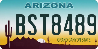 AZ license plate BST8489