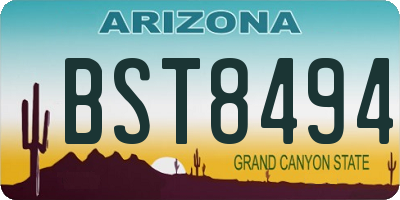 AZ license plate BST8494