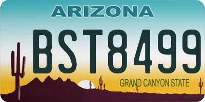 AZ license plate BST8499