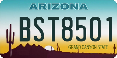 AZ license plate BST8501