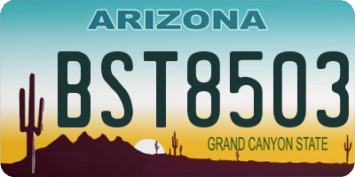 AZ license plate BST8503