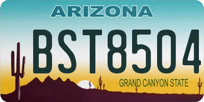 AZ license plate BST8504