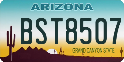 AZ license plate BST8507