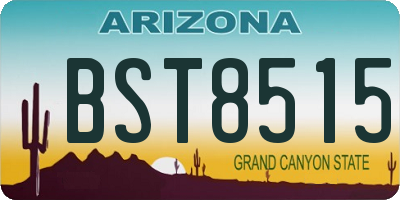 AZ license plate BST8515
