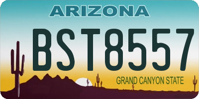 AZ license plate BST8557