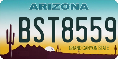 AZ license plate BST8559