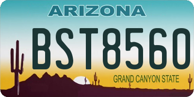 AZ license plate BST8560