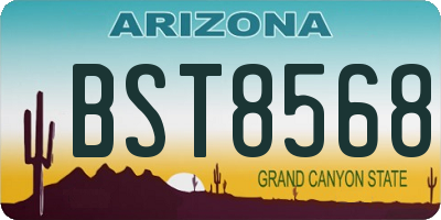 AZ license plate BST8568