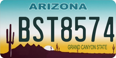 AZ license plate BST8574