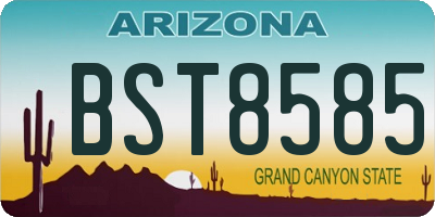 AZ license plate BST8585