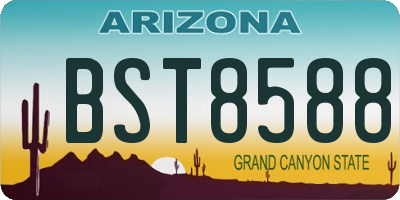 AZ license plate BST8588