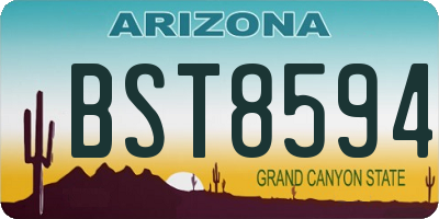 AZ license plate BST8594