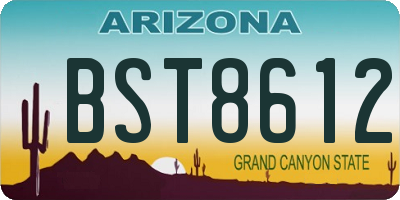 AZ license plate BST8612