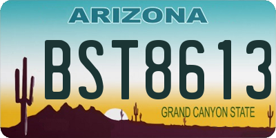 AZ license plate BST8613