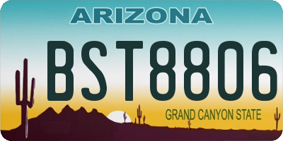 AZ license plate BST8806