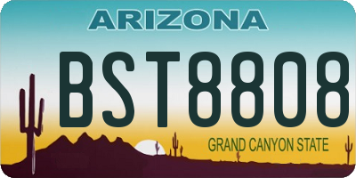 AZ license plate BST8808