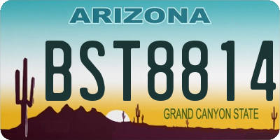 AZ license plate BST8814