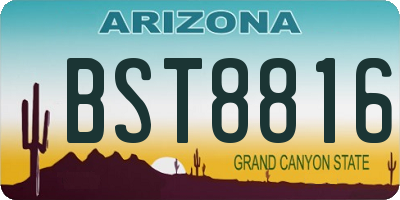 AZ license plate BST8816